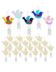 Campana de Viento de Madera Taiyin - 24 Piezas Decorativas