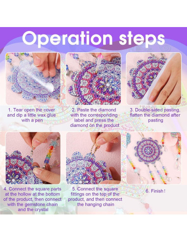 Kit de Campanas de Viento Suncatcher Macarrie 3 Piezas DIY