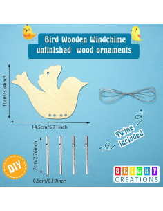 Campana de Viento de Madera Taiyin - 24 Piezas Decorativas 2