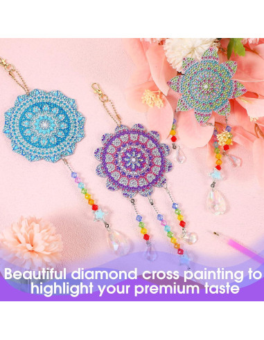 Kit de Campanas de Viento Suncatcher Macarrie 3 Piezas DIY