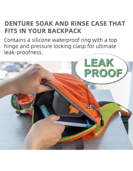 Taza de Baño para Dentaduras ARGOMAX Negra y Naranja