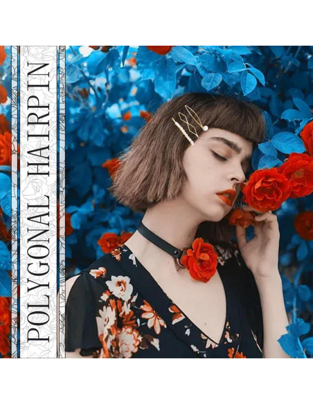 18 Pinzas de Cabello Doradas SHEHARUHI con Perlas - Accesorios Elegantes