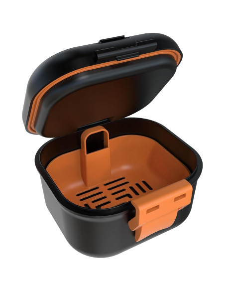 Taza de Baño para Dentaduras ARGOMAX Negra y Naranja