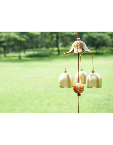 Campanas de Viento Banfeng 3 Piezas Latón 45cm Feng Shui