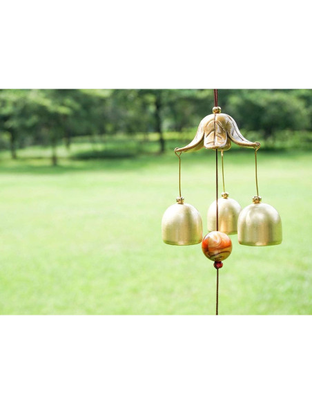 Campanas de Viento Banfeng 3 Piezas Latón 45cm Feng Shui