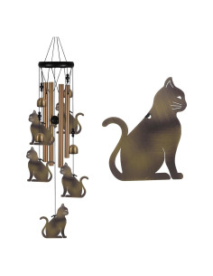 Campanas de Viento de Gato xxschy - 71 cm Bronce Decoración