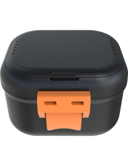 Taza de Baño para Dentaduras ARGOMAX Negra y Naranja