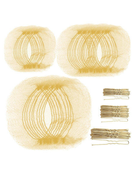 Conjunto de redes y horquillas para cabello Teenitor - 40 redes y 80 horquillas
