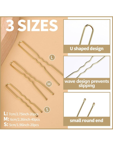 Conjunto de redes y horquillas para cabello Teenitor - 40 redes y 80 horquillas