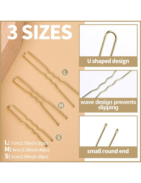 Conjunto de redes y horquillas para cabello Teenitor - 40 redes y 80 horquillas