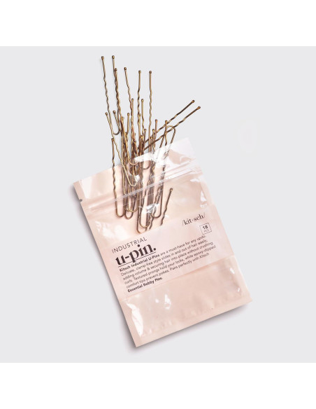 Pasadores de Pelo U Kitsch - 18 Pcs, 6.35 y 7.62 cm, Marrón