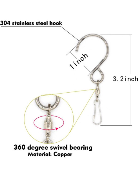 Ganchos Giratorios para Molinos de Viento Perfsign - 6 Piezas