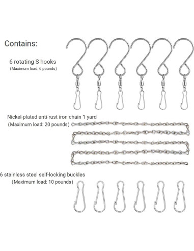 Ganchos Giratorios para Molinos de Viento Perfsign - 6 Piezas