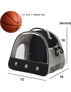 Transportador de Pequeños Animales WEVONIGU Negro 30.48x25.4cm 2