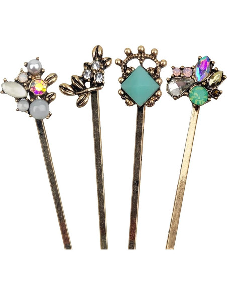 10 Clips para el Cabello Retro CloverU - Horquillas Elegantes