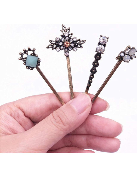 10 Clips para el Cabello Retro CloverU - Horquillas Elegantes