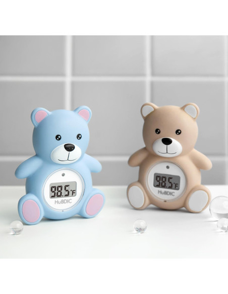 Termómetro de baño para bebés HubiBaby 2 en 1 con alerta