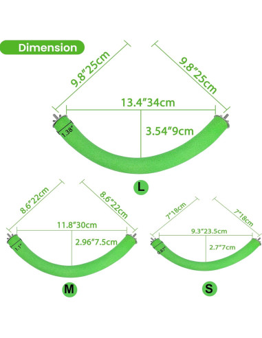 Soporte de Percha en U FrgKbTm para Loro Verde Mediana