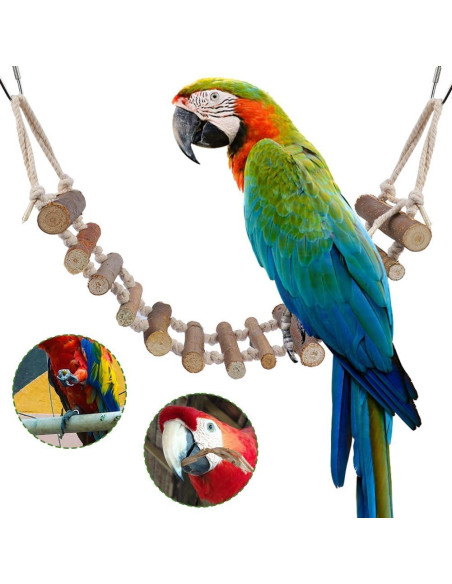 Accesorios para Jaula de Aves Leopacat - Hamaca y Perchas