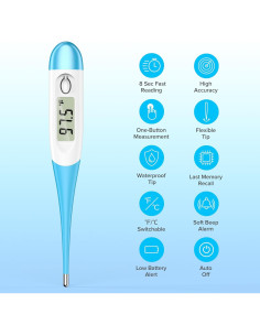 Termómetro Digital TULUR GF-MT501 Rápido y Preciso 8s 2