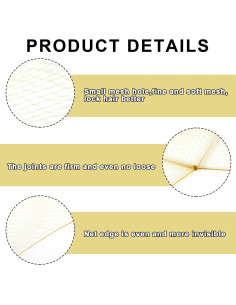 Conjunto de Redes para Moño de Ballet Sliverdew - 20 Unidades Rubias 2