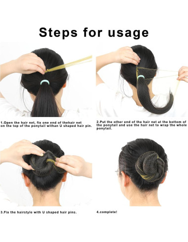 Conjunto de Redes para Moño de Ballet Sliverdew - 20 Unidades Rubias