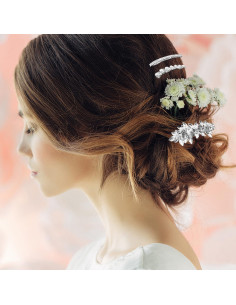 Clip para Cabello de Novia LAPOHI - 4 Piezas con Rhinestones 2