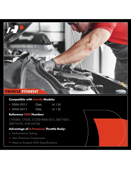 Motor de arranque A-Premium Honda Civic 2006-2011 1.8L 12V