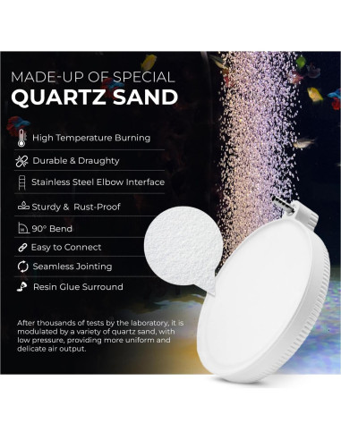 Piedra de Aire Grande SSFOLPFEE 12.95 cm para Acuario y Hidroponía