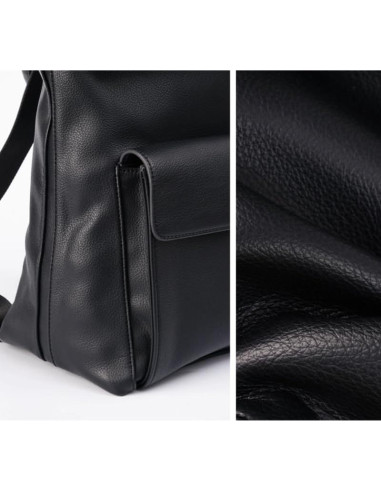 Mochila de Oficina para Mujeres de Cuero Vegano 30L Negra