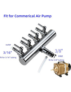 Válvula de Control de Aire AQUANEAT para Acuario 4 Vías 2