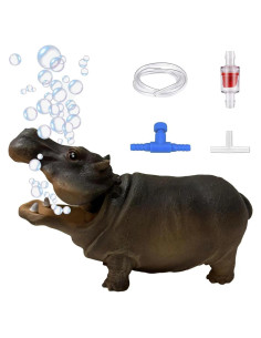 Decoración Acuario Hipopótamo Flitsvuur con Burbujas de Aire