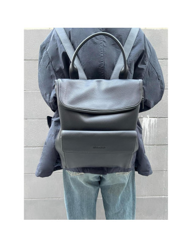 Mochila de Oficina para Mujeres de Cuero Vegano 30L Negra