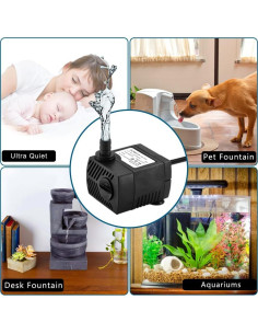 Bomba Sumergible Mini DOMICA 5W 350L/h para Acuarios 2