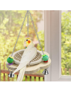 Cama Nido para Aves Wontee Cuerda de Cáñamo 18.99x29.94cm 2