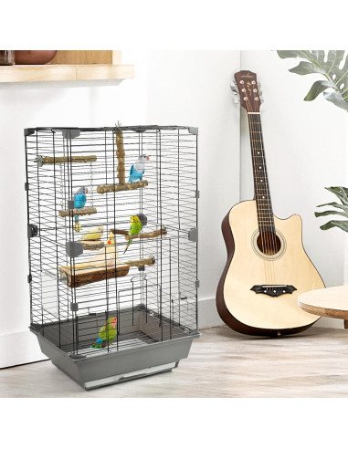 Posaderos para Aves HPAWHOMEPART 6pcs Madera Natural