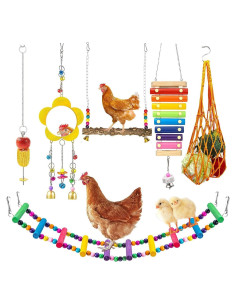 Juguetes para Gallinas WUJCXRV 7 Pcs Accesorios Gallinero