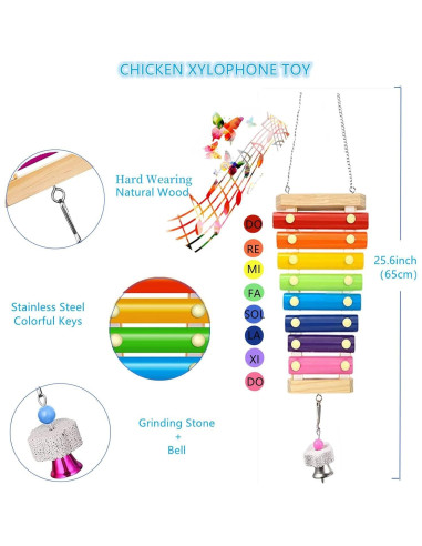 Juguetes para Gallinas WUJCXRV 7 Pcs Accesorios Gallinero