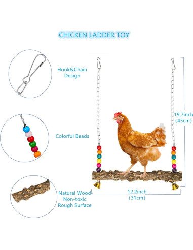 Juguetes para Gallinas WUJCXRV 7 Pcs Accesorios Gallinero