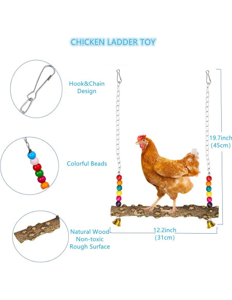 Juguetes para Gallinas WUJCXRV 7 Pcs Accesorios Gallinero