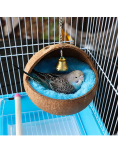 Casa Nido de Cáscara de Coco Natural para Aves - 2 Pcs 2