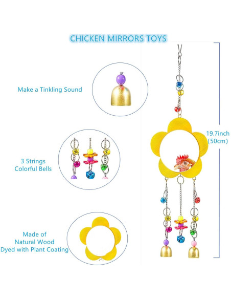 Juguetes para Gallinas WUJCXRV 7 Pcs Accesorios Gallinero