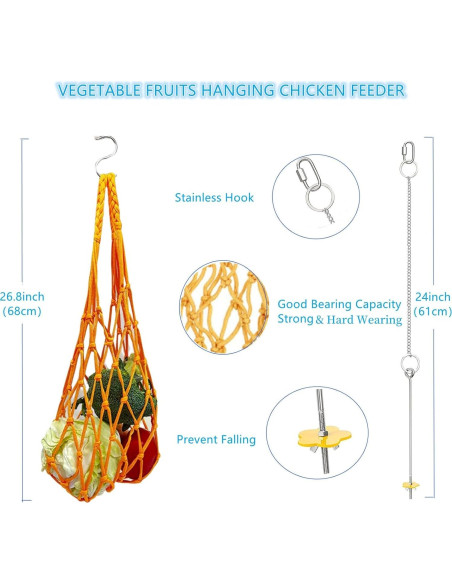 Juguetes para Gallinas WUJCXRV 7 Pcs Accesorios Gallinero