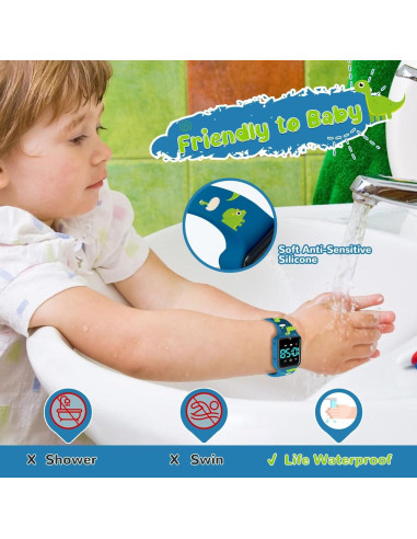 Reloj de Entrenamiento para el Baño Timever Dinosaurio 2-9 Años