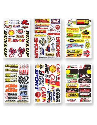 Calcomanías de Vinilo DmStore D6724 para Motocross - 6 Hojas