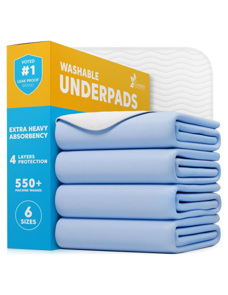 Almohadillas Lavables GREEN LIFESTYLE 86x91 cm - Paquete de 4 Almohadillas Lavables GREEN LIFESTYLE 86x91 cm - Paquete de 4