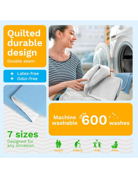 Almohadillas Lavables GREEN LIFESTYLE 86x91 cm - Paquete de 4 Almohadillas Lavables GREEN LIFESTYLE 86x91 cm - Paquete de 4