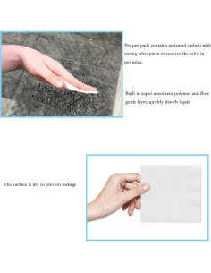 Almohadillas para Orina de Mascotas PINVNBY 100 Piezas 45x33 cm 2