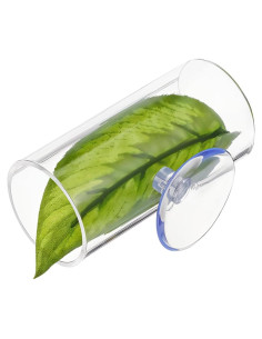 Juego de túnel acrílico YUXIANLB para Betta con hoja 8x4 cm