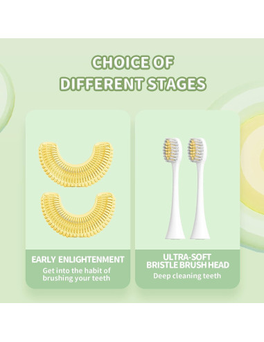 Cepillo de Dientes Eléctrico RexCodar para Niños 2-6 Años Amarillo